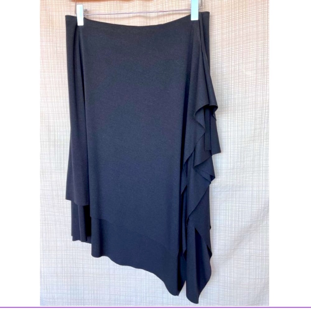 Y2k Asymmetrical Black Skirt 90s Vamp Goth 00s Vintage Michele